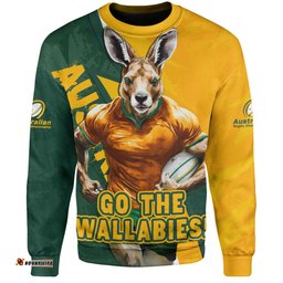 Amazing Aussie Aussie Wallabies Australian Roar The Rugby Championship Battle Yellow Sweatshirt