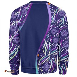 Amazing Aussie Australia Aboriginal Custom Purple Dot Dreamtime Sweatshirt