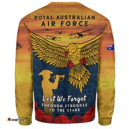 Amazing Aussie Australia Anzac Day Lest We Forget Royal Australian Air Force Sweatshirt
