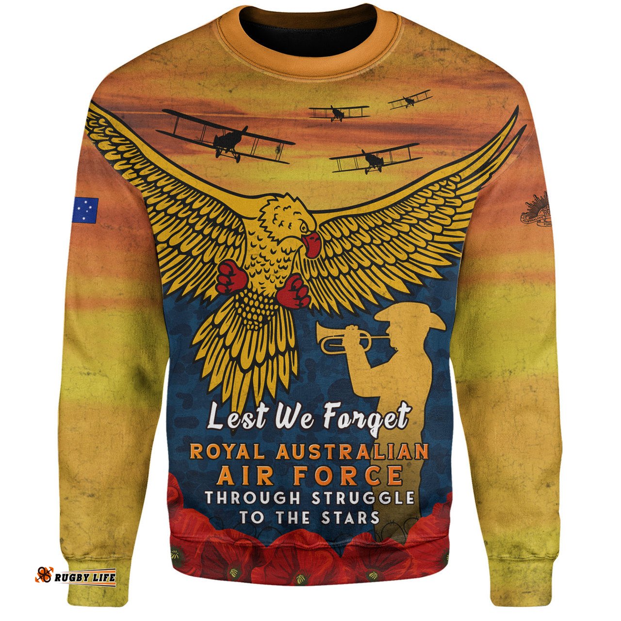 Amazing Aussie Australia Anzac Day Lest We Forget Royal Australian Air Force Sweatshirt