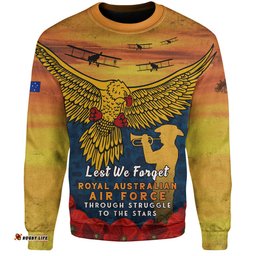 Amazing Aussie Australia Anzac Day Lest We Forget Royal Australian Air Force Sweatshirt