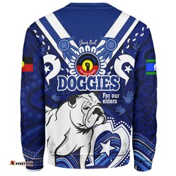 Amazing Aussie Australia Canterbury Bankstown Bulldogs Naidoc Week Custom For Our Elders Doggies Aboriginal Inspired Sweatshirt
