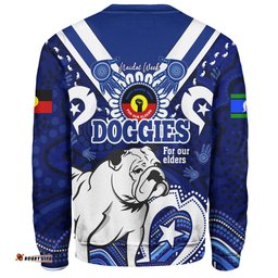 Amazing Aussie Australia Canterbury Bankstown Bulldogs Naidoc Week Custom For Our Elders Doggies Aboriginal Inspired Sweatshirt