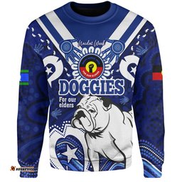 Amazing Aussie Australia Canterbury Bankstown Bulldogs Naidoc Week Custom For Our Elders Doggies Aboriginal Inspired Sweatshirt