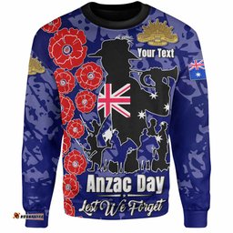 Amazing Aussie Australia Anzac Custom Lest We Forget Blue Style Sweatshirt