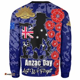 Amazing Aussie Australia Anzac Custom Lest We Forget Blue Style Sweatshirt