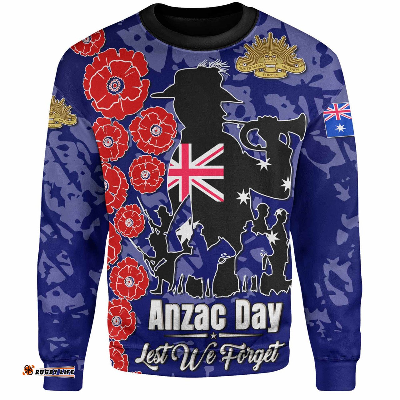 Amazing Aussie Australia Anzac Custom Lest We Forget Blue Style Sweatshirt