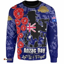 Amazing Aussie Australia Anzac Custom Lest We Forget Blue Style Sweatshirt