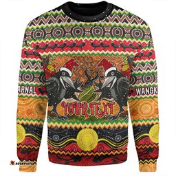 Amazing Aussie Australia Christmas Aboriginal Custom Aboriginal Dreamtime Wangkarnal Crows Sweatshirt
