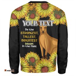 Amazing Aussie Australia Kangaroo Aboriginal Custom Aboriginal Sunflowers With Kangaroo Be The Strongest Dot Painting Art Sweatshirt