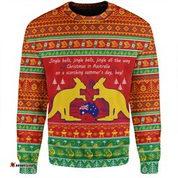 Amazing Aussie Australian Christmas Carol Christmas Jingle Bells Ugly Style V2 Sweatshirt