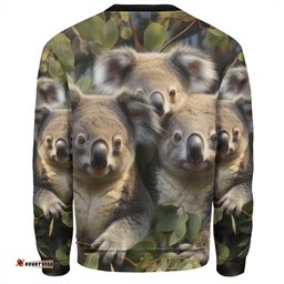 Amazing Aussie Australia Koala Three Koalas with Gum Trees Ver1 Sweatshirt