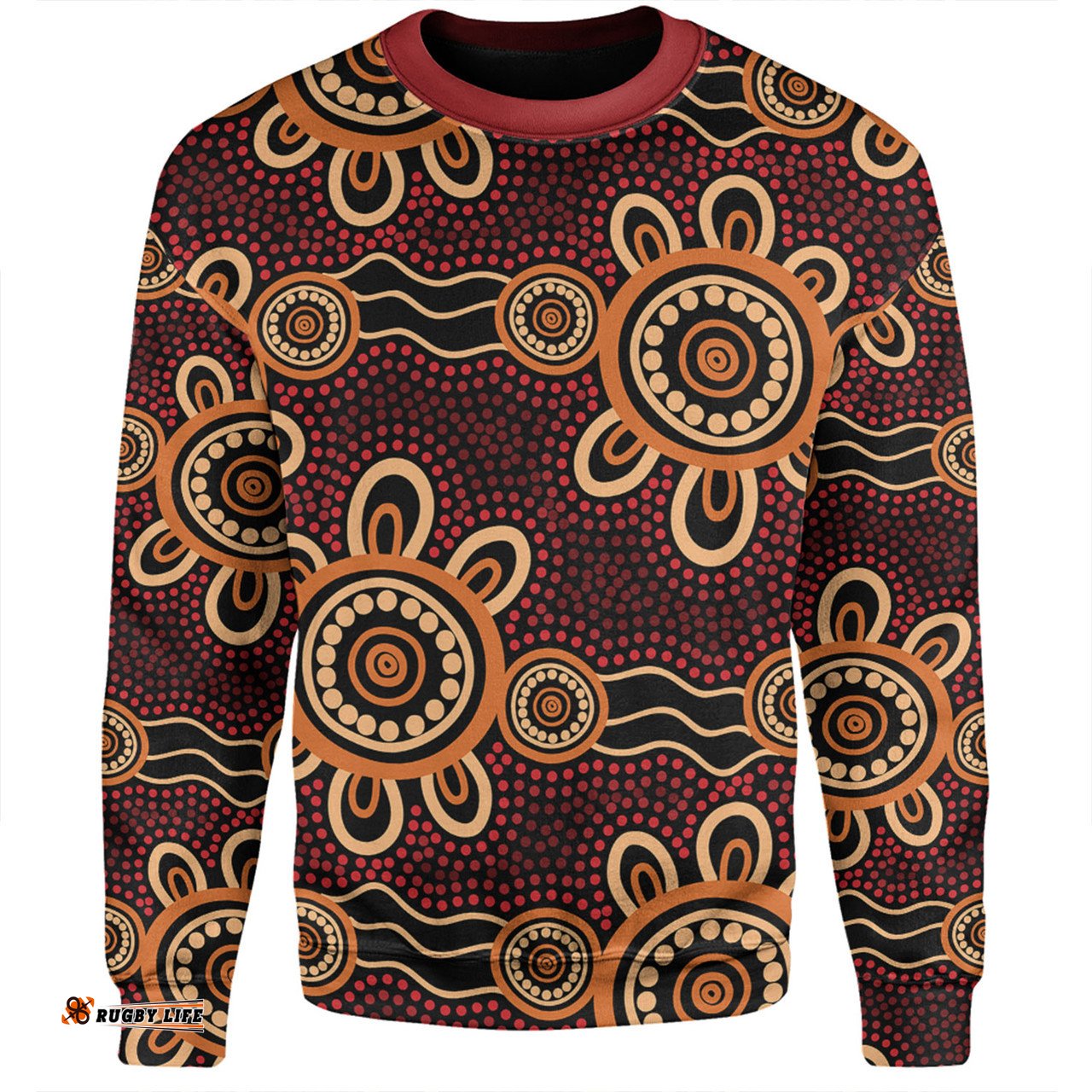 Amazing Aussie Australia Dot Painting Inspired Aboriginal Aboriginal Dot Pattern Painting Art Sweatshirt
