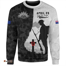 Amazing Aussie Australia Anzac Day Lest We Forget Black Grunge Style Sweatshirt