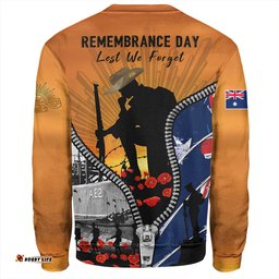 Amazing Aussie Australia Lest We Forget Honoring Our Heroes On Remembrance Day Sweatshirt