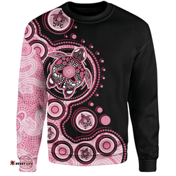 Amazing Aussie Australia Indigenous Turtle Aboriginal Dot Art Pink Sweatshirt