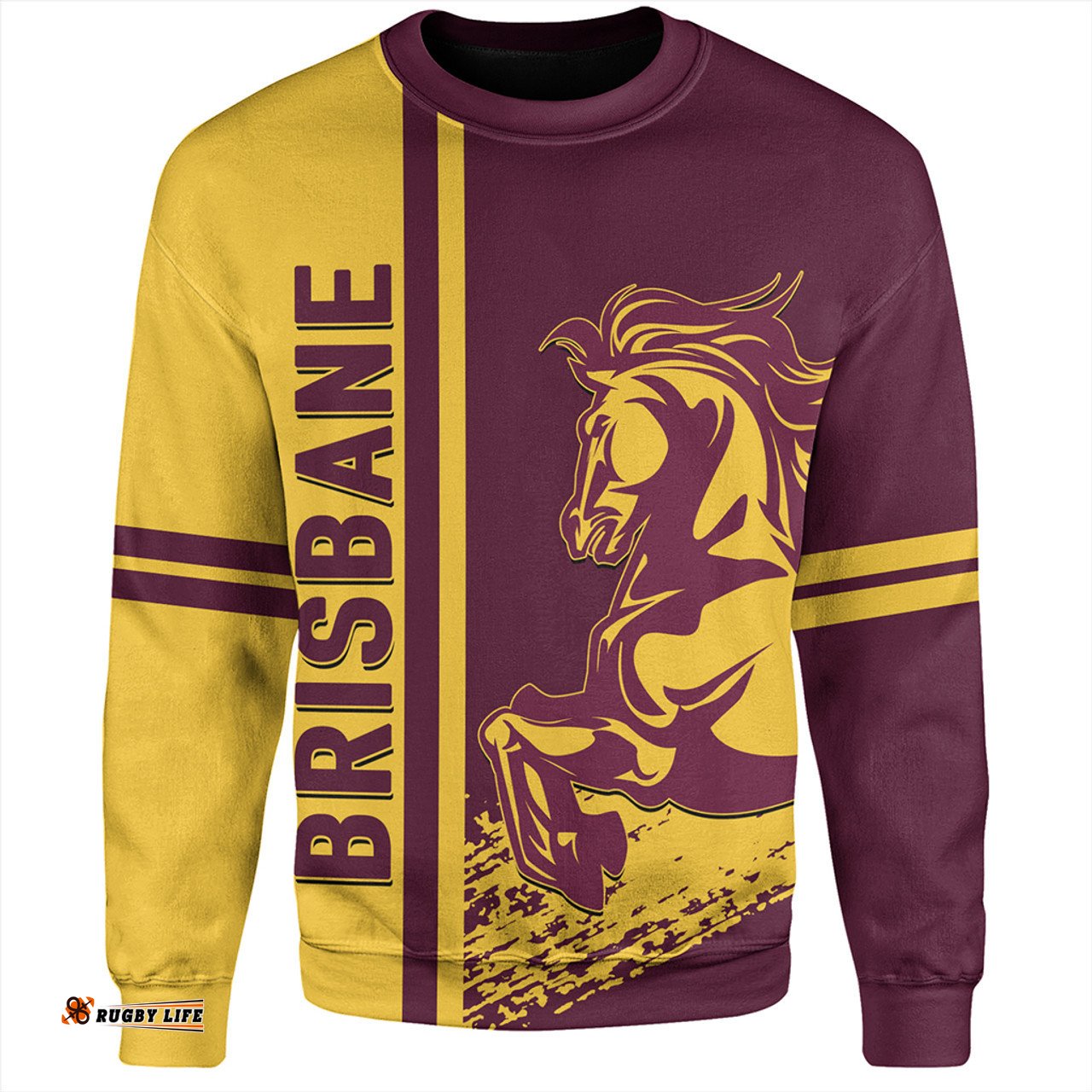 Amazing Aussie Brisbane Broncos Broncos Mascot Quater Style Sweatshirt