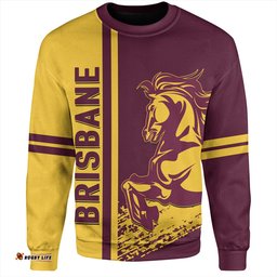 Amazing Aussie Brisbane Broncos Broncos Mascot Quater Style Sweatshirt