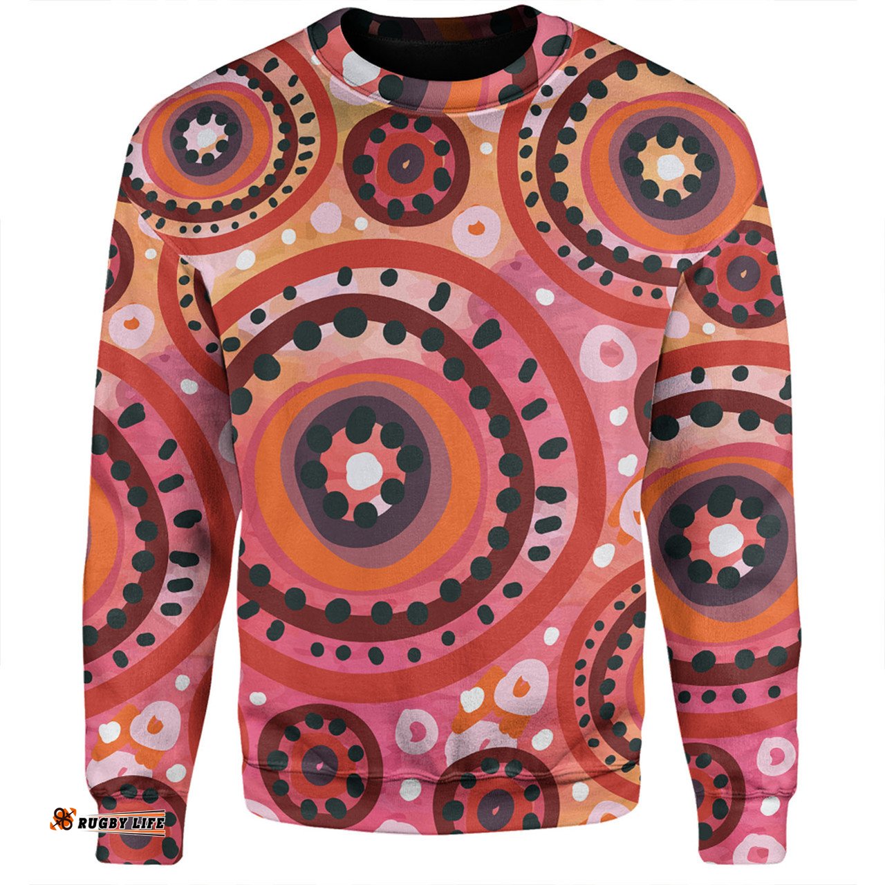Amazing Aussie Australia Dot Painting Inspired Aboriginal Circle In The Aboriginal Dot Art Style Sweatshirt