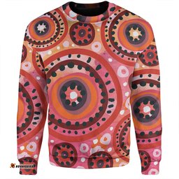 Amazing Aussie Australia Dot Painting Inspired Aboriginal Circle In The Aboriginal Dot Art Style Sweatshirt
