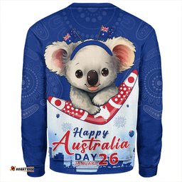 Amazing Aussie Australia Happy Australia Day Koala With Boomerang Edition Sweatshirt
