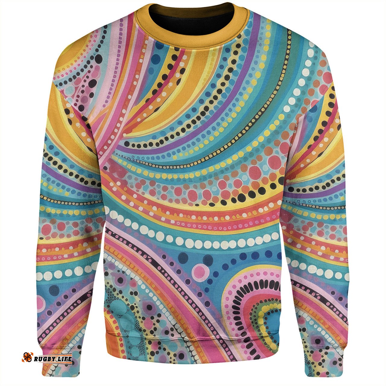 Amazing Aussie Australia Aboriginal Australian Indigenous Aboriginal Art Vivid Pastel Colours Ver 3 Sweatshirt