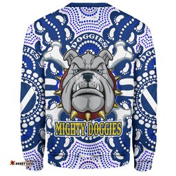 Amazing Aussie Canterbury Bankstown Bulldogs Custom Indigenous Mighty Super Berries Tribal Footprints Sweatshirt