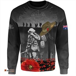Amazing Aussie Australia Anzac Day Australian Army Memorial Sweatshirt