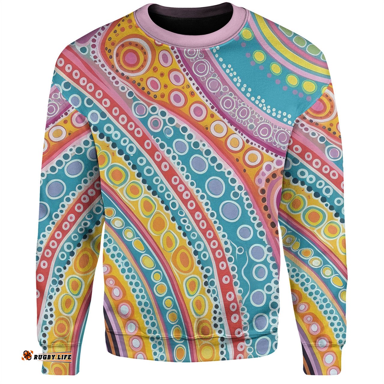 Amazing Aussie Australia Aboriginal Australian Indigenous Aboriginal Art Vivid Pastel Colours Ver 2 Sweatshirt