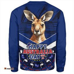 Amazing Aussie Australia Kangaroo Pride Australia Day Blue Sweatshirt