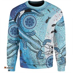 Amazing Aussie Australia Dot Painting Inspired Aboriginal Aboriginal Dot Art With Crocodile Sweatshirt