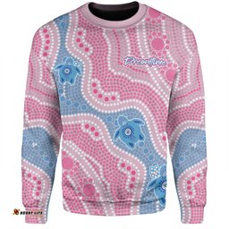 Amazing Aussie Australia Turtles Aboriginal Custom Dreamtime River And Turtles Dot Art Painting Pink Sweatshirt