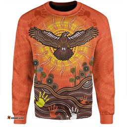 Amazing Aussie Australia Indigenous Flying Eagle With Aboriginal Dot Art Sweatshirt