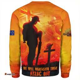 Amazing Aussie Australia Dawn Of Sacrifice Anzac Remembrance Sweatshirt