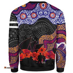 Amazing Aussie Manly Warringah Sea Eagles Anzac Lest We Forget Aboriginal Inspired Patterns Sweatshirt