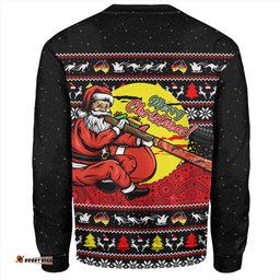 Amazing Aussie Australia Aboriginal Didgeridoo Santa Christmas Sweatshirt
