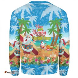 Amazing Aussie Australia Christmas Custom Have A Very Beachy Chrissie Xmas Sweatshirt
