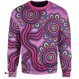 Amazing Aussie Australia Aboriginal Dot Patterns From Indigenous Australian Culture Sweatshirt