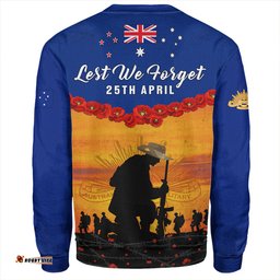Amazing Aussie Australia Anzac Day Lest We Forget Honoring The Anzac Spirit Orange Sweatshirt