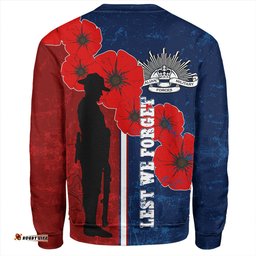 Amazing Aussie Australia Anzac Day Lest We Forget Remebrance Day (Blue) Sweatshirt
