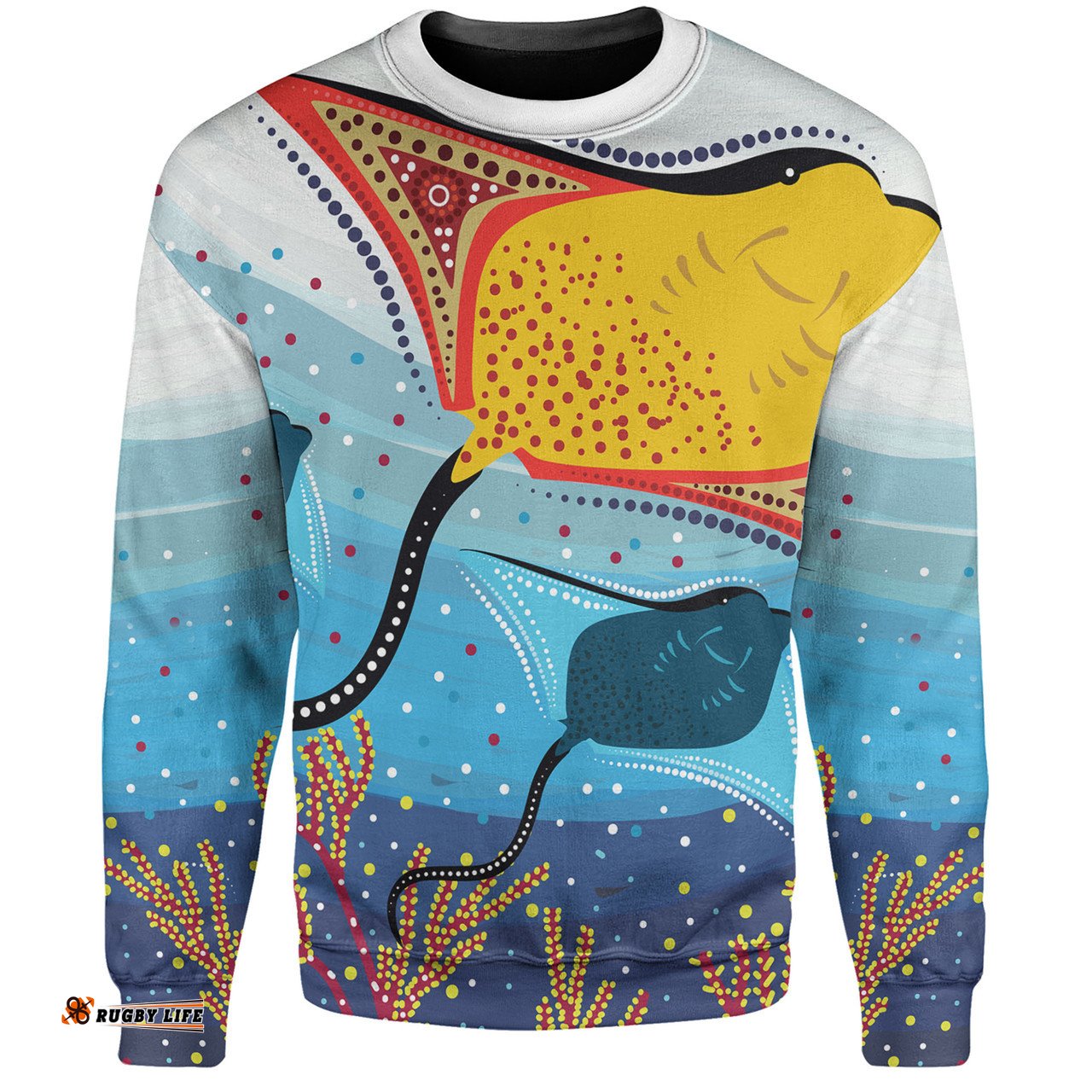 Amazing Aussie Australia Aboriginal Stingray Aboriginal Art Sweatshirt