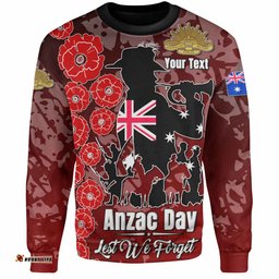 Amazing Aussie Australia Anzac Custom Lest We Forget Red Style Sweatshirt