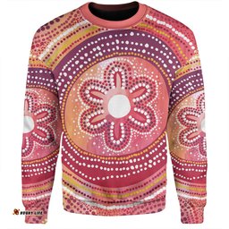 Amazing Aussie Australia Dot Painting Inspired Aboriginal Aboriginal Style Dot Sweatshirt