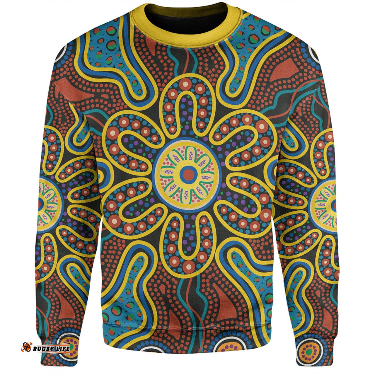Amazing Aussie Australia Dot Painting Inspired Aboriginal Aboriginal Dot Art Color Inspired Sweatshirt