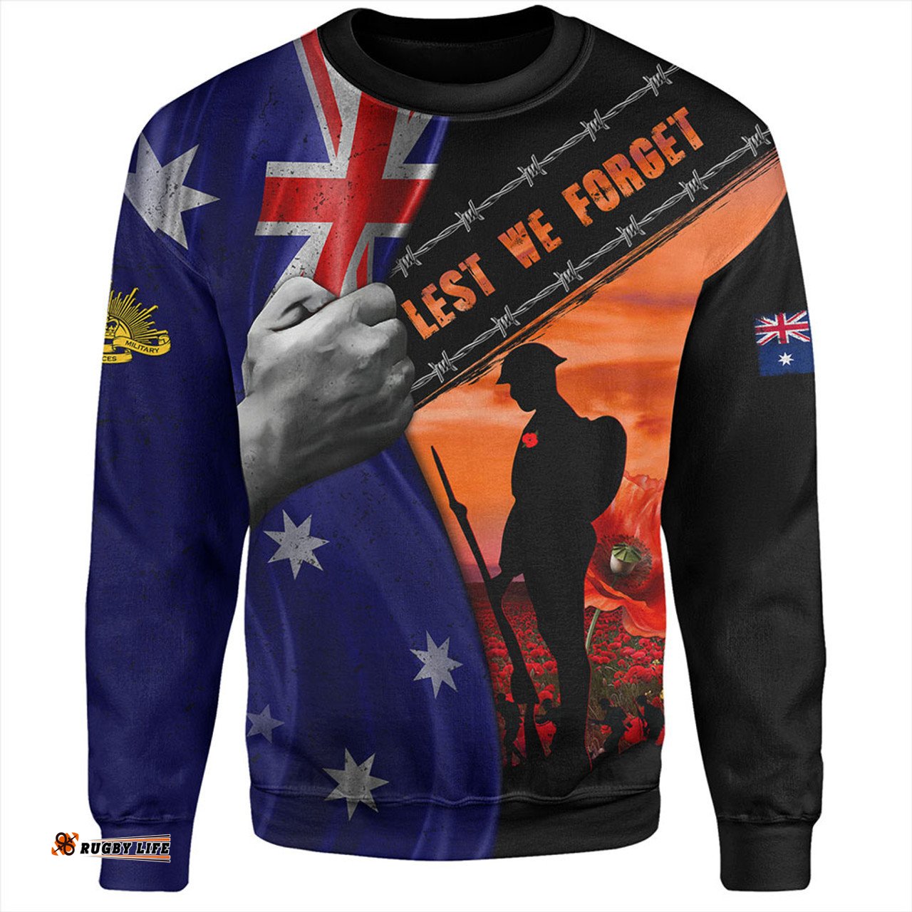 Amazing Aussie Australia Remembrance Day Australian Fallen Heroes Orange Sweatshirt