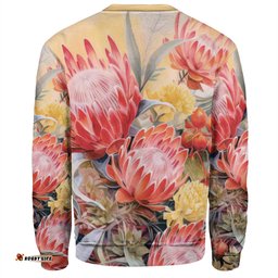 Amazing Aussie Australia Waratah Yellow Orange Waratah Flowers Art Sweatshirt