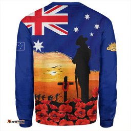 Amazing Aussie Australia Lest We Forget Remembrance Day Tribute Sweatshirt