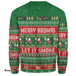 Amazing Aussie Australia Christmas Custom Merry BBQMax Let It Smoke Sweatshirt
