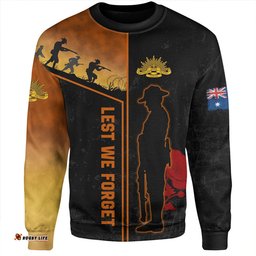 Amazing Aussie Australia Anzac Day Anzac Day Lest We Forget Poppy Sweatshirt