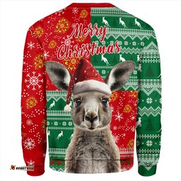 Amazing Aussie Australia Aboriginal Dot With Kangaroo Santa Hat Designs Sweatshirt